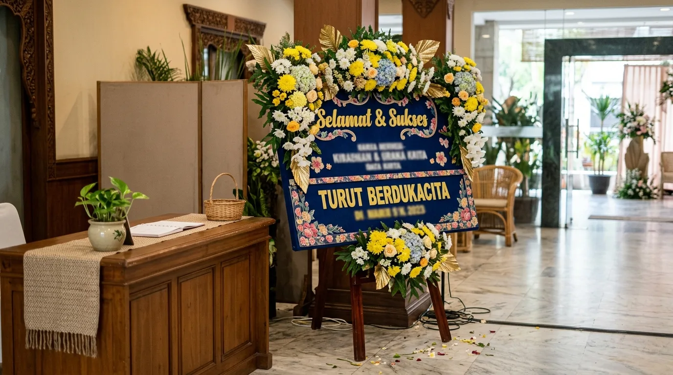 Gambar karangan bunga — konteks penempatan