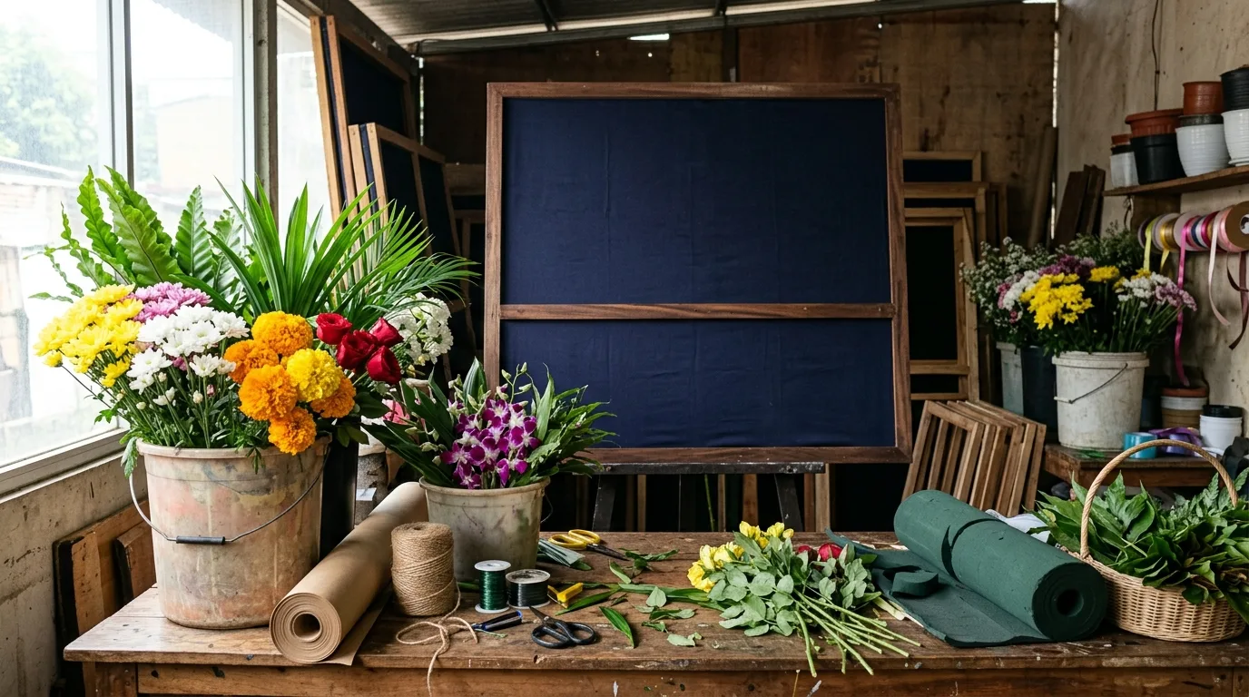 Karangan bunga ucapan selamat dan sukses — persiapan florist