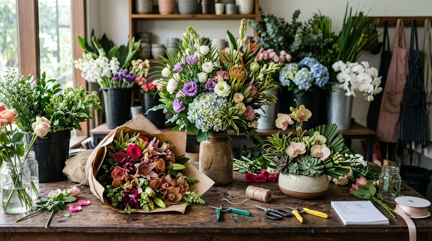 Material bunga dan perlengkapan florist