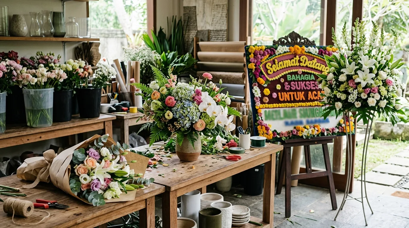Material bunga dan perlengkapan florist