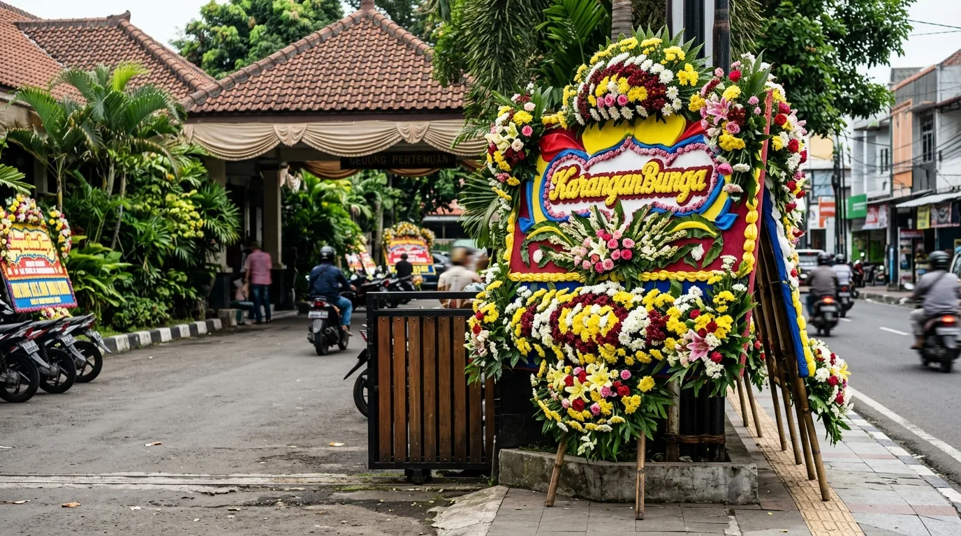 Papan bunga bandar lampung — sudut tiga perempat