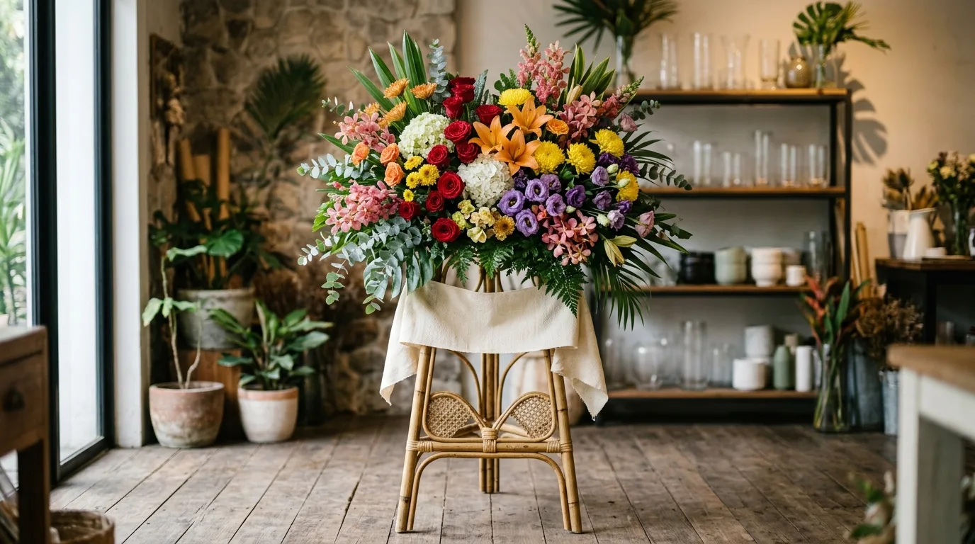 Standing Flower Congratulations dengan Komposisi Ceria