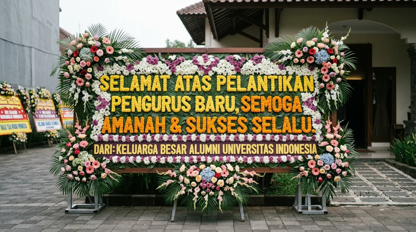 Bunga papan congratulations — papan atau karangan bunga dalam konteks papan bunga
