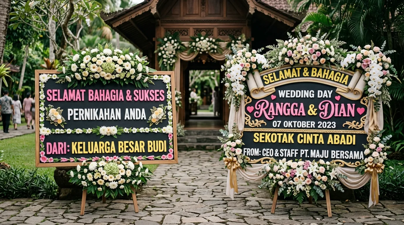 Harga papan bunga pernikahan dan faktor pembentuknya